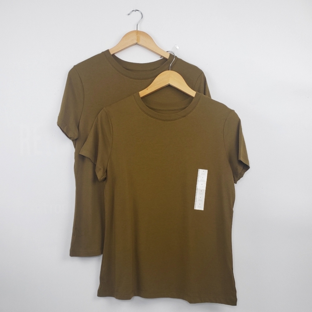 *3/$25 Bundle of 2 NWT a new day Olive Brown tee